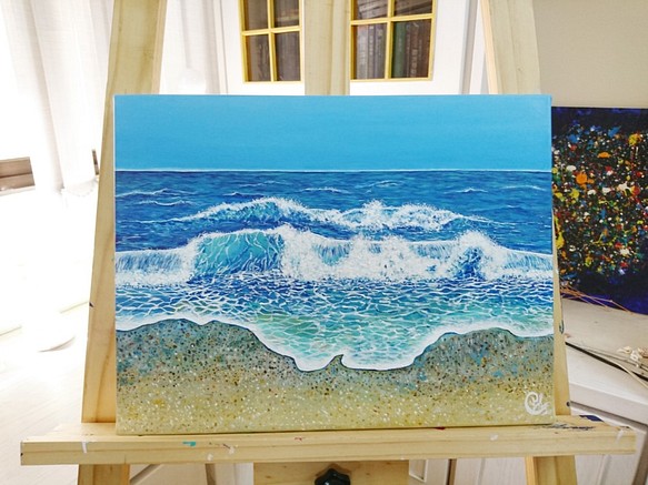 ｜哈囉海洋｜壓克力畫作 "Hello Ocean" Acrylic Painting 第1張的照片