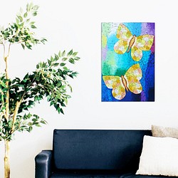 蝴蝶繪畫《享受當下4》butterfly oil painting "Enjoy Present 4" 第1張的照片