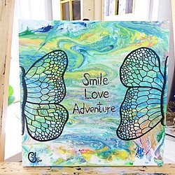 ｜My Little Smile Love Adventure 5｜ Painting 30x30 cm 1枚目の画像