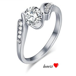 送料無料 15号 シルバー スーパーCZダイヤモンド デザイナーズ ジュエリー リング 指輪 ウエディング リング 1枚目の画像