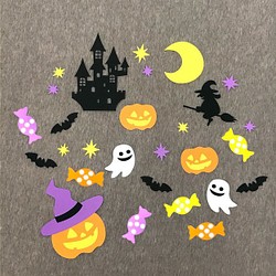 壁面飾り ハロウィン かぼちゃ 魔女 お化け キャンディ パーツ ウォールデコ ほいくあど 通販 Creema クリーマ ハンドメイド 手作り クラフト作品の販売サイト