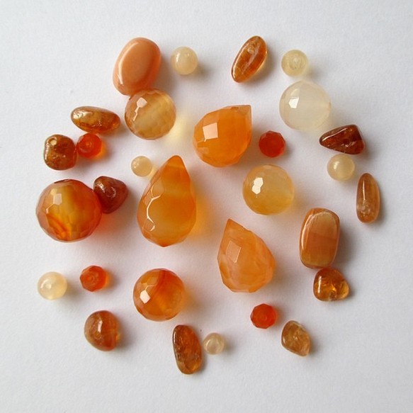 天然石 カラーアソートパック オレンジ系 セットA （ai-0344） 天然石