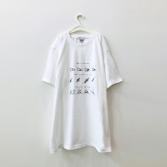 Petite Montagneサイズm 紐の結び方tシャツ White Tシャツ カットソー Petite Montagne 通販 Creema クリーマ ハンドメイド 手作り クラフト作品の販売サイト