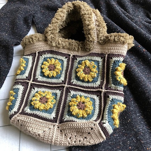 モチーフ 編み バッグ