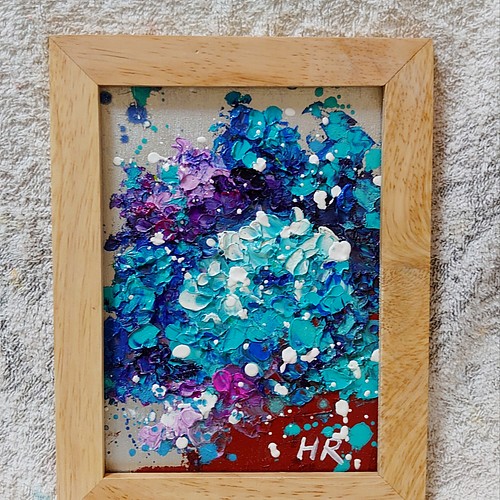 油絵 青い紫陽花 2lサイズ 絵画 ｈｒ 通販 Creema クリーマ ハンドメイド 手作り クラフト作品の販売サイト