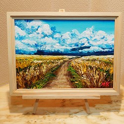 油絵  麦の畑 1枚目の画像