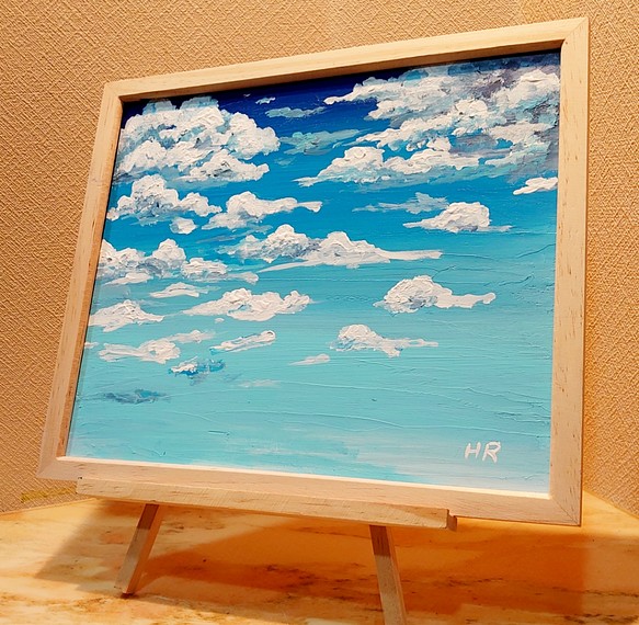 油絵 空と雲