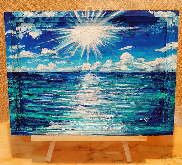 油絵 太陽と海 - beautifulbooze.com