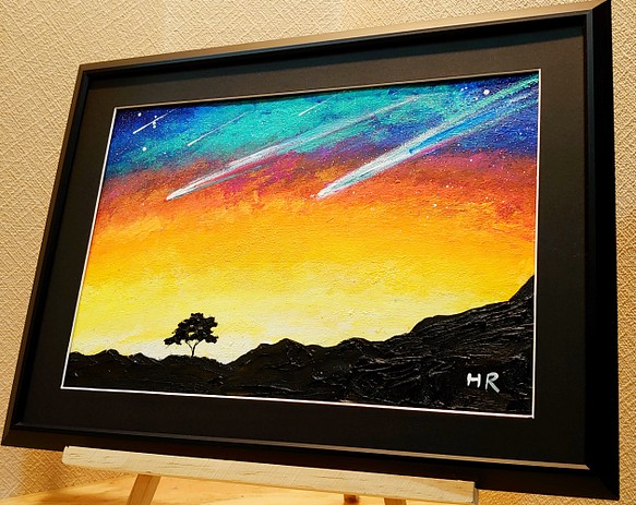 油絵 星空の彗星 絵画 ＨＲ 通販｜Creema(クリーマ)