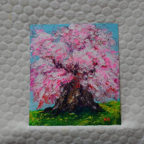 油絵 絵画 桜【Ａ】 絵画 ＨＲ 通販｜Creema(クリーマ)