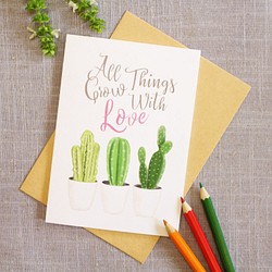 Love Card Cactus Card   カード   Card 1枚目の画像