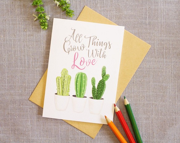 告白卡片 Love Card Cactus Card  カード   Card 第1張的照片