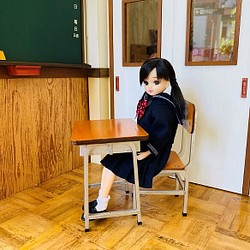 1/6ドール用 学校の机と椅子セット その他置物 てぃーぬわーく 通販