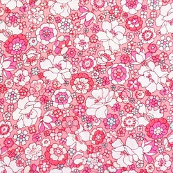 ローン 生地 布【50*110】いろんなサイズの花柄 ピンク 1枚目の画像