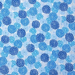 サザンクロス 生地【50×110cm】 菊 和柄 和風 花柄 涼しげ 夏 青 水色 ブルー 1枚目の画像