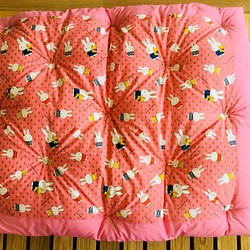手作り 赤ちゃん 子供 布団 ふとん ベッド お昼寝布団 ミッフィー ショルダーバッグ付き 日本製 1枚目の画像
