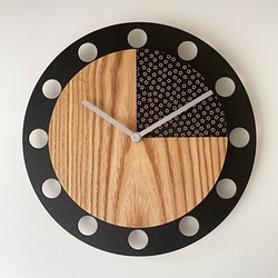 Koshu Inden Clock / FeeLife時鐘型號02：Kozakura Black / White No.0201 第1張的照片