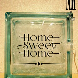 【LED】ガラスブロックライト~Home Sweet Home~【新居祝い・お引越し祝い】 1枚目の画像
