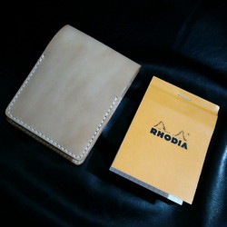 エイジングするヌメ革のRHODIA n11専用カバー 1枚目の画像