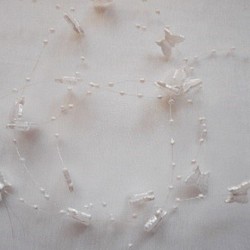 ミニ蝶々付き　パールライン　ホワイト　3ｍ 1枚目の画像
