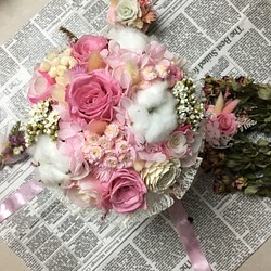 捧花、胸花組合、永生玫瑰、婚禮紀念 第1張的照片