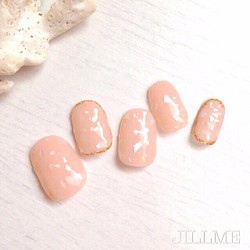 再販4大人シェルnail 夏 海 砂浜 ゴールド ピンク 貝 シンプル ネイルチップ ネイルシール Nail House Jillme 通販 Creema クリーマ ハンドメイド 手作り クラフト作品の販売サイト