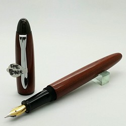 手作りペン -  52角クラウン+雪羽木製ペンボディ 1枚目の画像