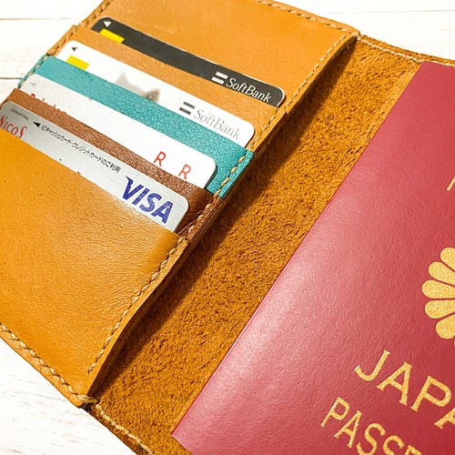 パスポートケース パスケース レザークラフト ハンドメイド 本革 