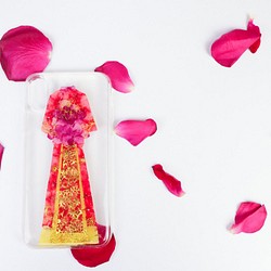 フラワー結婚したオリジナルの花をポッティング携帯電話シェル中国古典的なショー臥 1枚目の画像