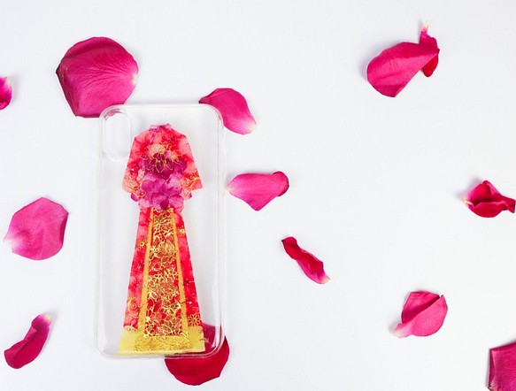 フラワー結婚したオリジナルの花をポッティング携帯電話シェル中国古典的なショー臥 1枚目の画像