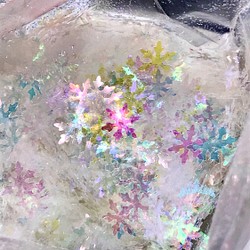 【冬】雪の結晶　ラメ  805#ホログラムミックス  レジン　ネイル 1枚目の画像