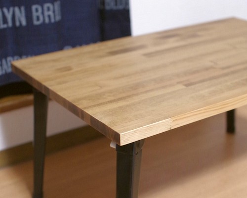シンプルな折りたたみ ローテーブル パイン集成材 テーブル・机 A 