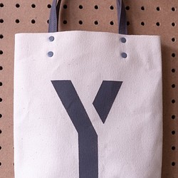 岡山縣第9號帆布模具“ Y”簡單袋IND0849，帶有可愛的彩色鉚釘（灰色） 第1張的照片