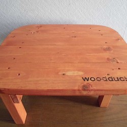 木製折り畳みテーブル角丸 1枚目の画像