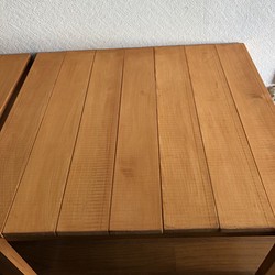 木製折りたたみテーブル60cm二台 1枚目の画像