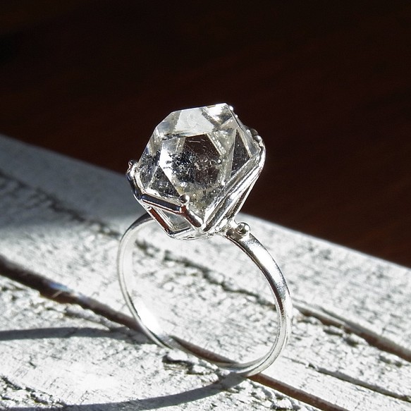 ハーキマー・ダイヤモンド リング Herkimer Ring ⑩ 1枚目の画像