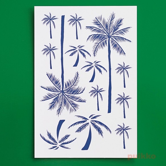 紋身貼紙棕櫚樹 第1張的照片