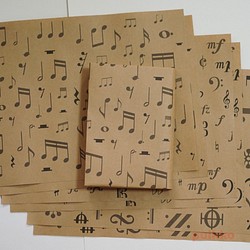 紙製ブックカバー　音楽記号 1枚目の画像