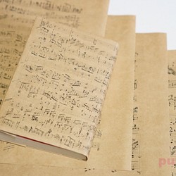 紙製ブックカバー　楽譜　モーツァルト「自動オルガンのための幻想曲」 1枚目の画像