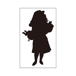 貼紙“愛麗絲夢遊仙境”愛麗絲抱著一個豬寶寶 第1張的照片