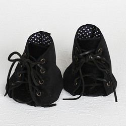 【ダッフィー＆シェリーメイコスチューム】靴　くつ　ブラック　ベロア生地　Sサイズコスチューム 1枚目の画像