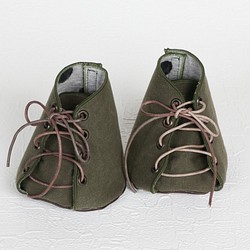【ダッフィー＆シェリーメイコスチューム】靴　くつ　グリーン　Sサイズコスチューム 1枚目の画像