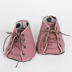 【ダッフィー＆シェリーメイコスチューム】靴　くつ　ピンク　ブラックドット柄　Sサイズコスチューム 1枚目の画像