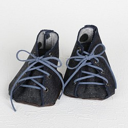 【ダッフィー＆シェリーメイコスチューム】靴　くつ　デニム　Sサイズコスチューム 1枚目の画像