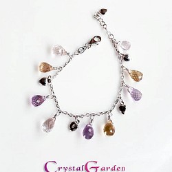 【水晶花園】紫黃晶‧925銀白K設計款手鍊 第1張的照片