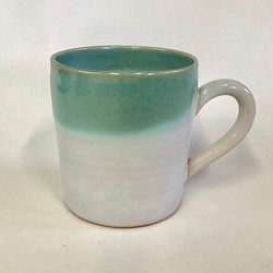 萩焼 マグカップ 緑彩 1枚目の画像