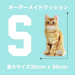 【オーダーメイド】クッション ◇サイズS ペット オリジナルクッション 犬 猫 うちの子クッション 高品質 01 1枚目の画像