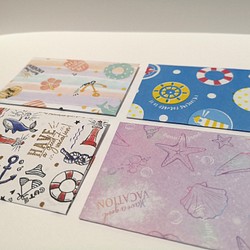 【夏】封筒8枚セット（メッセージカード用） 1枚目の画像