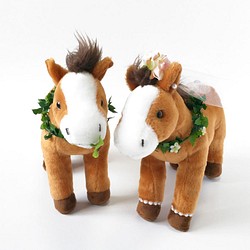 ウェルカムドール 、ウエディングドール、ウエルカムドール　ポニー、馬、ホース、horse、結婚式 ぬいぐるみ| 1枚目の画像