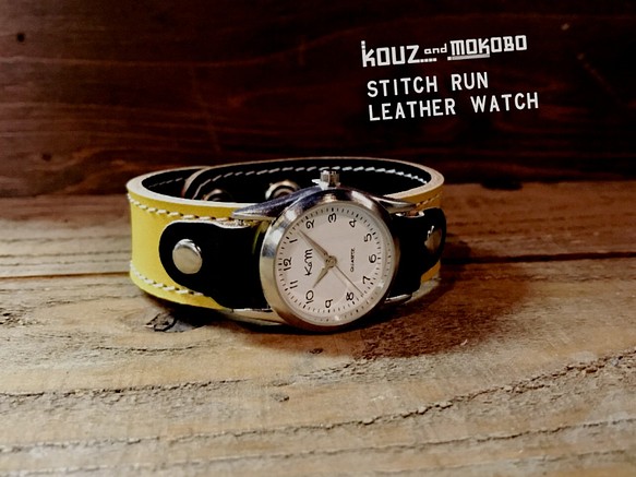 [免費送貨]您想每天佩戴的定製手表“ Stitch Run手錶”（SRW-YKK-WS） 第1張的照片